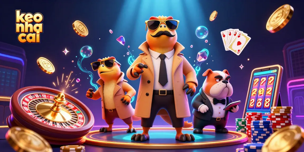 Engage with the keo nha cai universe, seeing raptors attempting casino entry amid vibrant gaming elements.